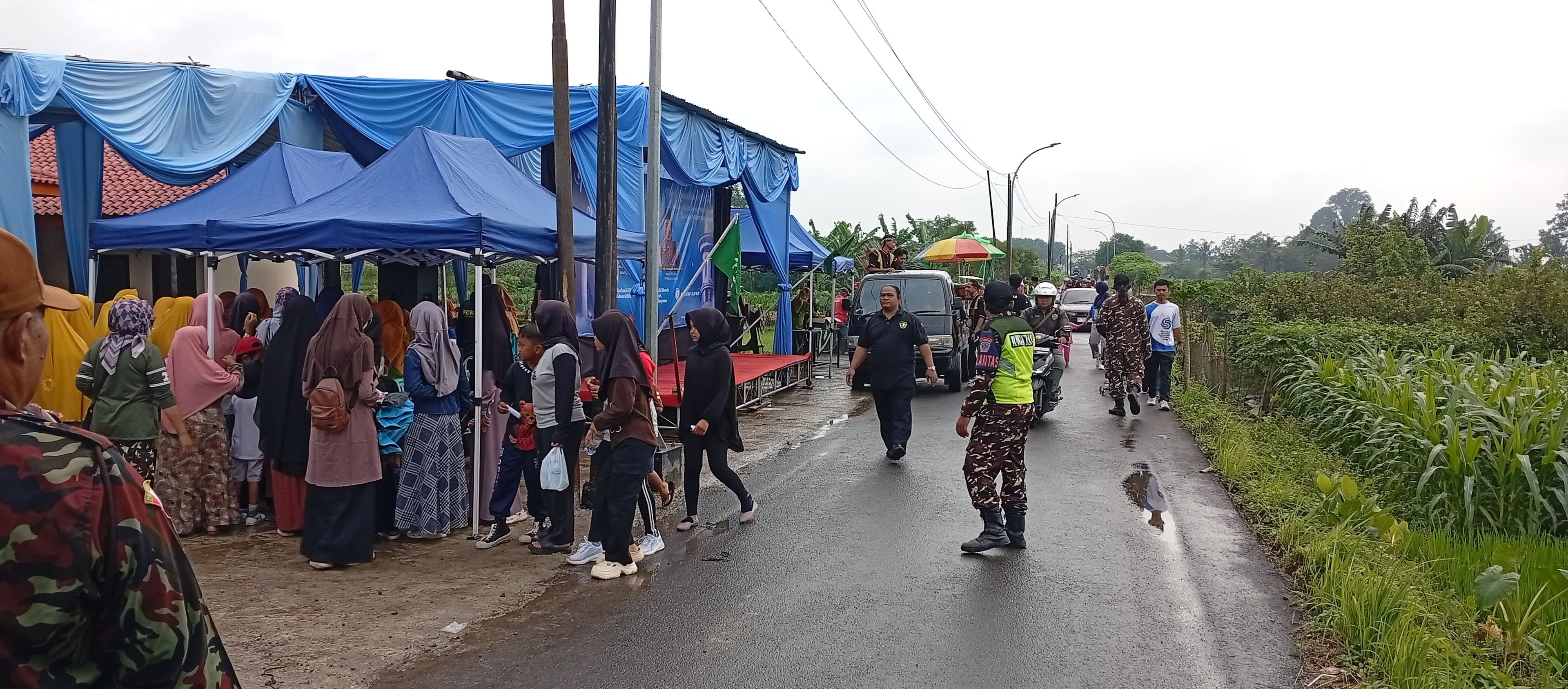 Sinergi Banser–KOKAM Warnai Pengamanan Tabligh Akbar di Linggasari Kembaran